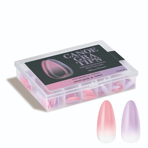 Diami Canoe Gradation Nail Tip - Sweet Pink & Violet Diami Canoe Gradation Nail Tip - Sweet Pink & Violet